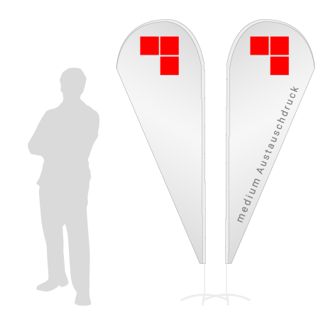 Beachflag Drop Austauschdruck | Medium (280 cm) | beidseitig bedruckt