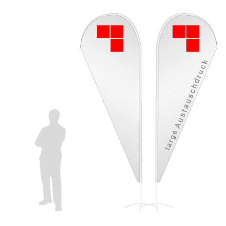 Beachflag Drop Austauschdruck | Large (350 cm) | beidseitig bedruckt