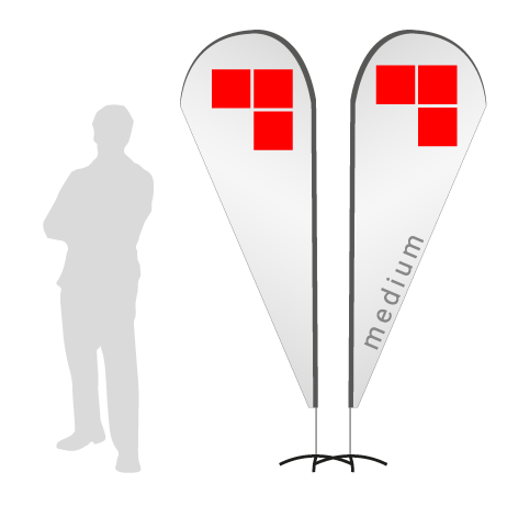 Beachflag Drop | Medium (280 cm) | beidseitig bedruckt
