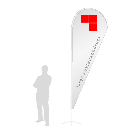 Beachflag Drop Austauschdruck | Large (350 cm) | einseitig bedruckt