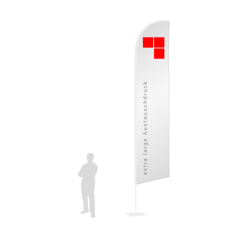 Beachflag Wind Austauschdruck | Extra Large (465 cm) | einseitig bedruckt
