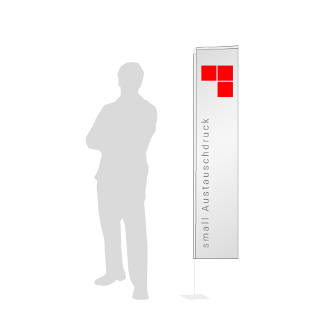 Beachflag Rechteck Austauschdruck | Small (195 cm) | einseitig bedruckt