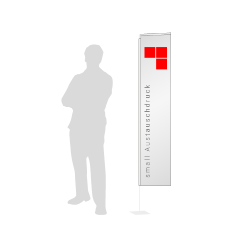 Beachflag Rechteck Austauschdruck | Small (200 cm) | einseitig bedruckt
