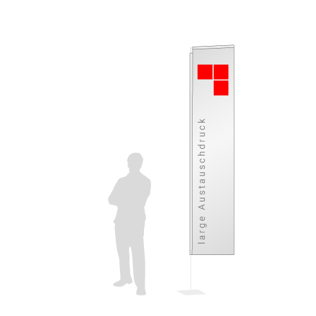 Beachflag Rechteck Austauschdruck | Large (391 cm) | einseitig bedruckt