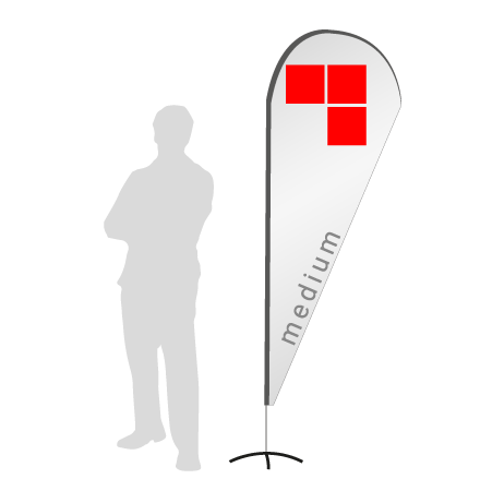 Beachflag Drop | Medium (280 cm) | einseitig bedruckt