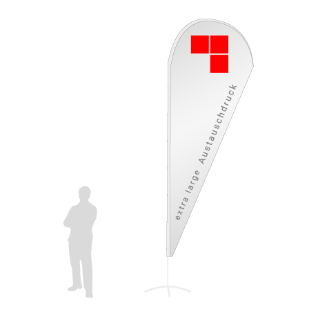 Beachflag Drop Austauschdruck | Extra Large (460 cm) | einseitig bedruckt