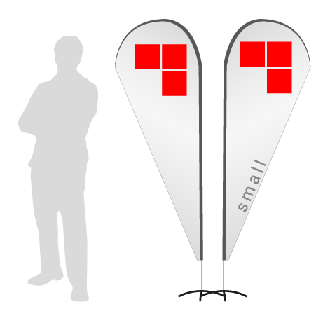 Beachflag Drop | Small (210 cm) | beidseitig bedruckt