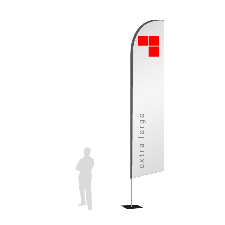 Beachflag Wind | Extra Large (490 cm) | einseitig bedruckt