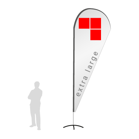 Beachflag Drop | Extra Large (460 cm) | einseitig bedruckt
