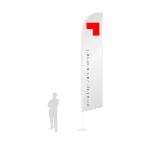 Beachflag Wind Austauschdruck | Extra Large (490 cm) | einseitig bedruckt